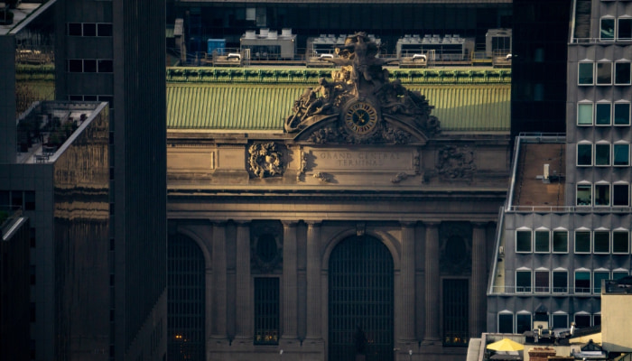 Grand Central Terminal in New York City at sunset