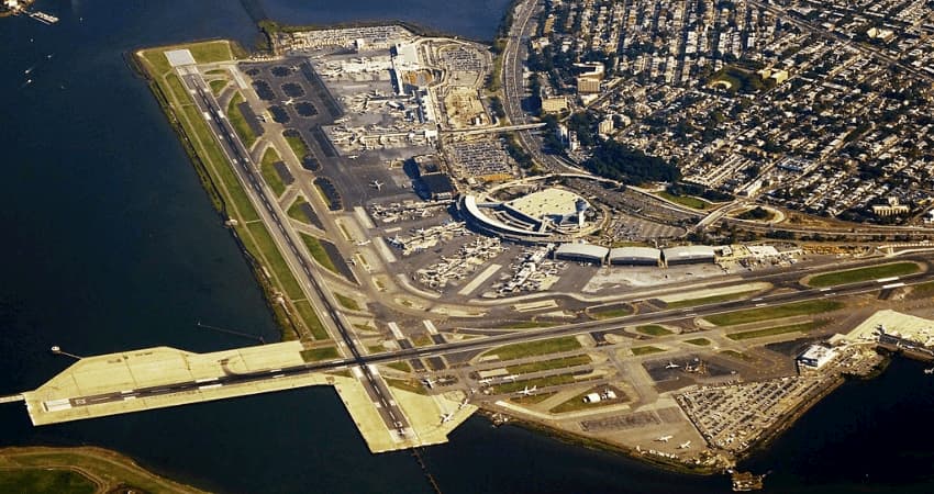 aerial view of laguardia airport