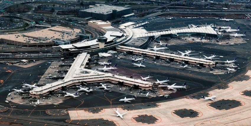 aerial view of newark airport