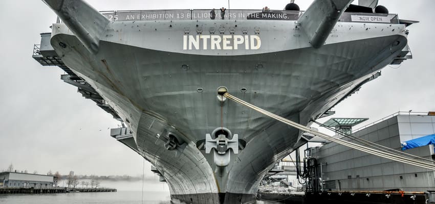 back of the intrepid air and sea museum