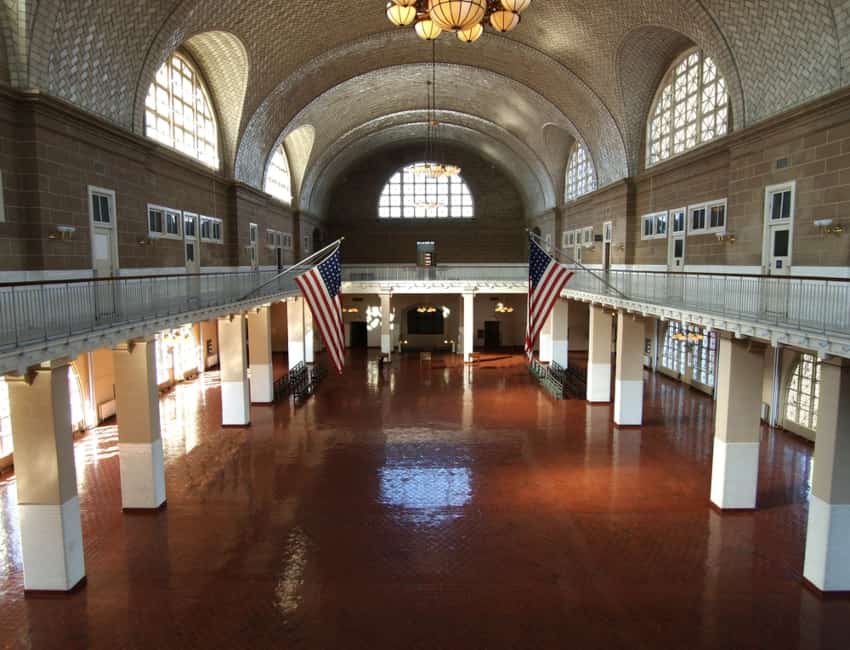 The Great Hall in the Ellis Island National Museum of Immigration