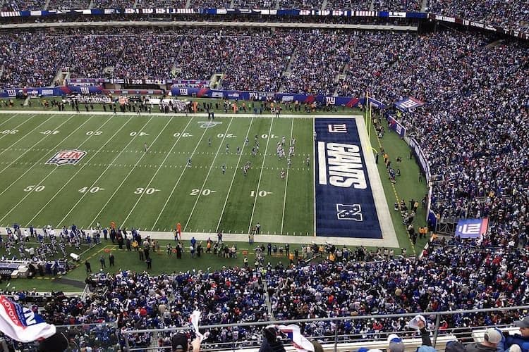 MetLife Stadium field during Giants game